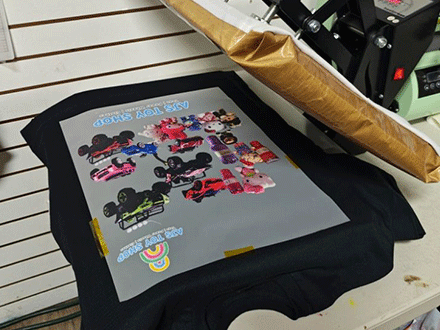 DTF heat press application