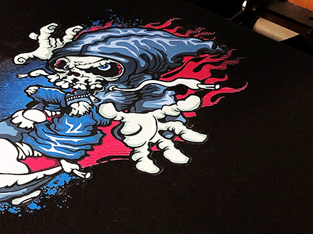 Ghost DTF print result