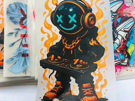 Vibrant color DTF print