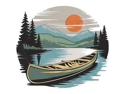 Boat embroidery digitizing