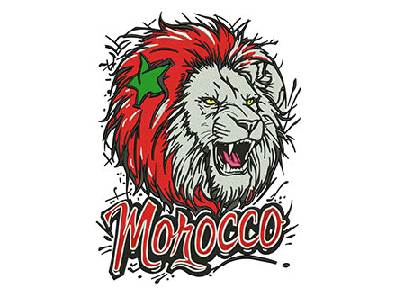 Lion embroidery