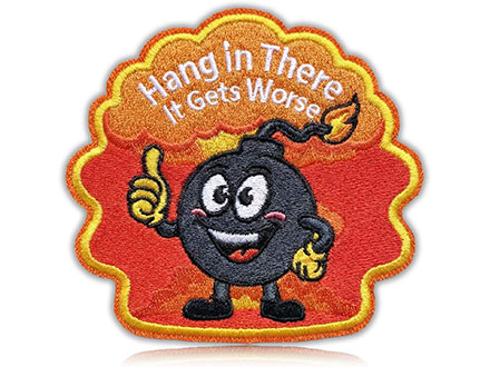 Hang in there embroidered patch
